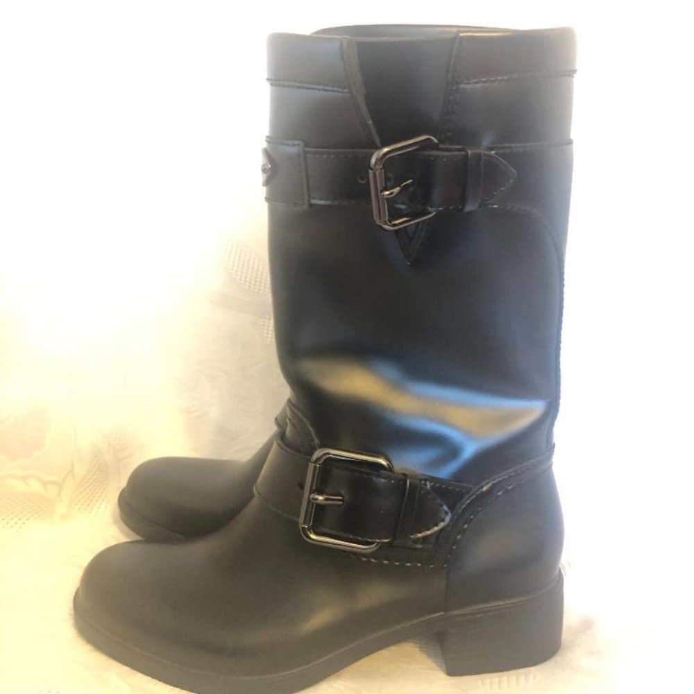 COACH Dual Buckle Leather Boots!!